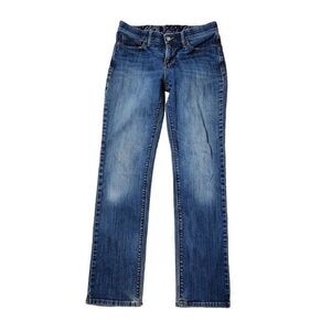 Levi's Straight Leg Women's 8M Blue Jeans with Printed Waist Band